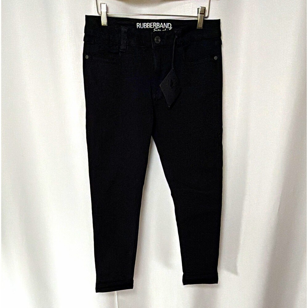 Rubberband Stretch Denim Jeans Womens 29 Black Dark Wash Skinny Slim Stretch